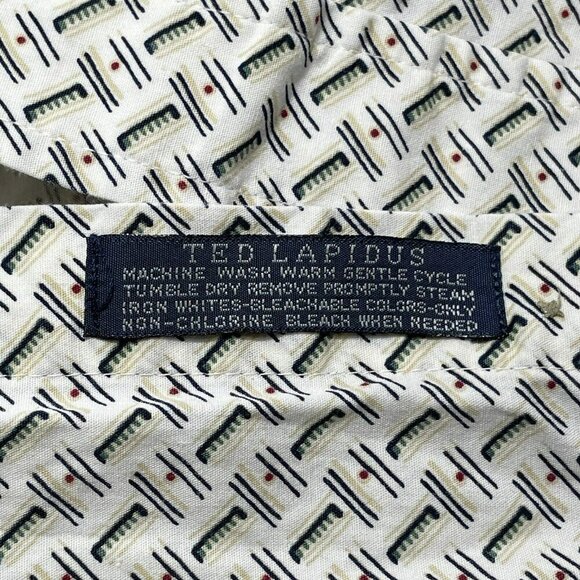 Ted Lapidus Button Dress Shirt Designer Men Size L Casual Workwear Preppy Modern - Picture 10 of 10